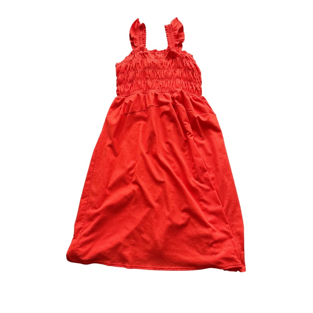 Old Navy Red Smocked Sundress Plus Size 2X Ruffle Strap Summer Mini Dress